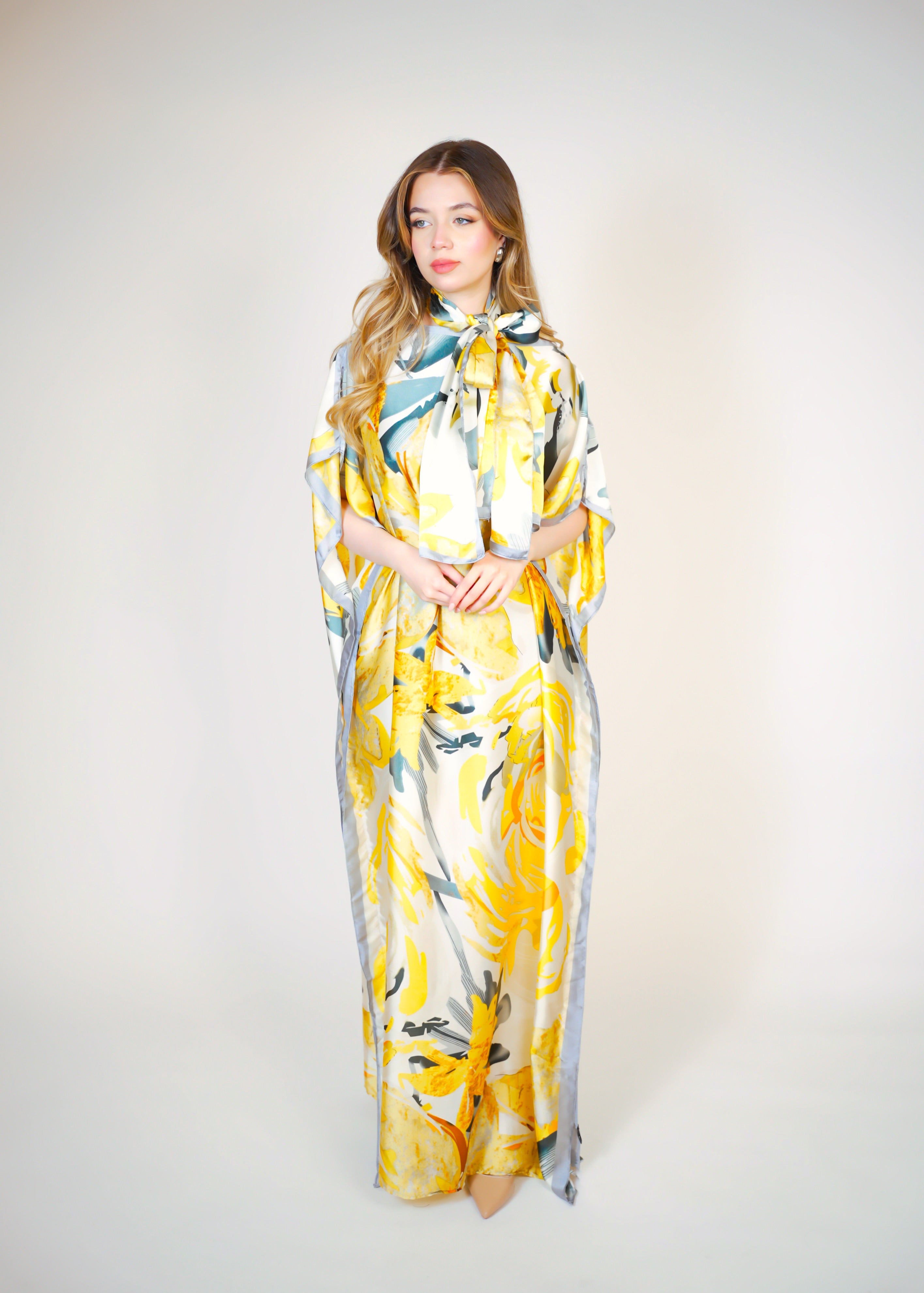 Beach Dress With Scarf  Voile