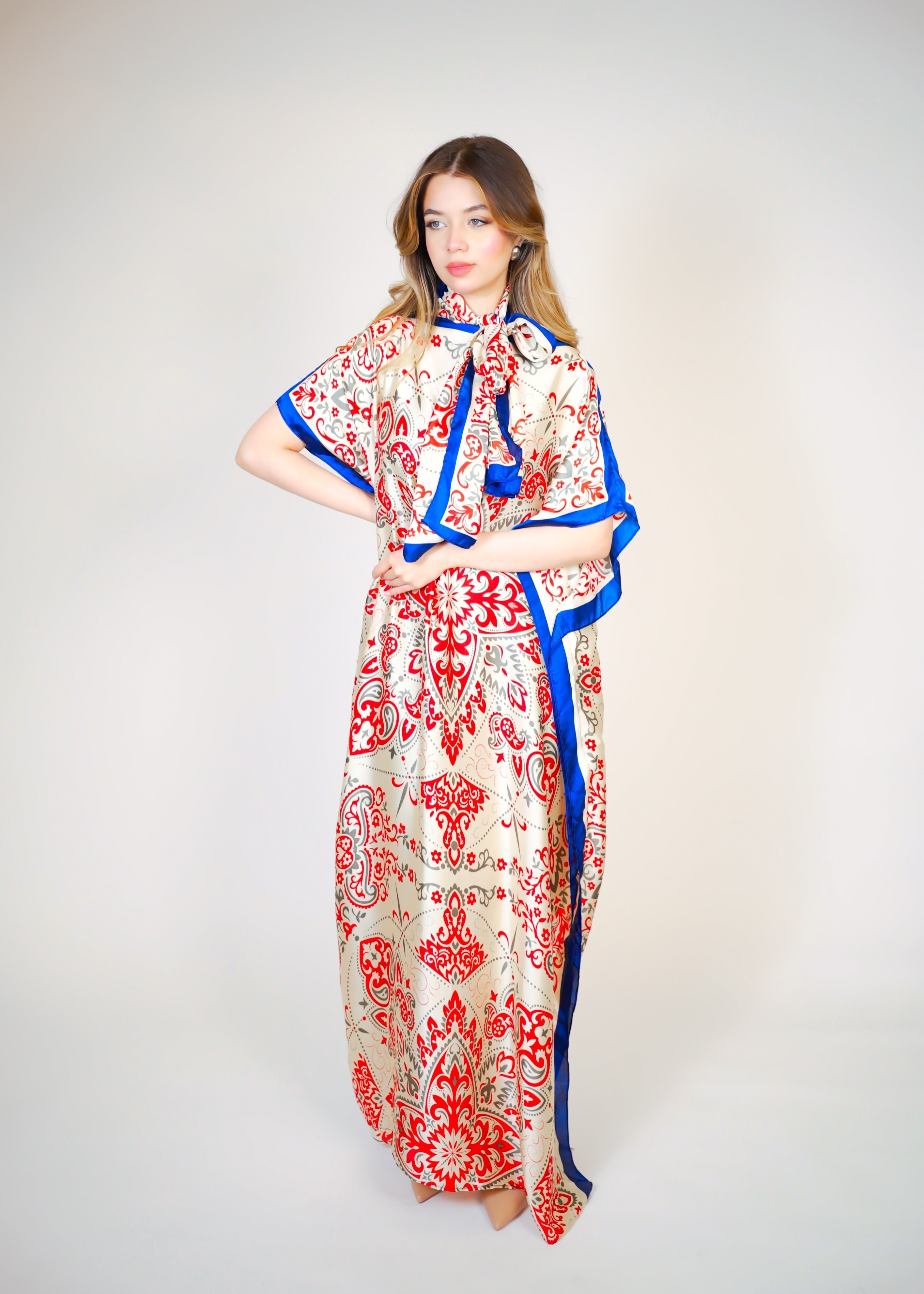 Beach Dress With Scarf  Voile