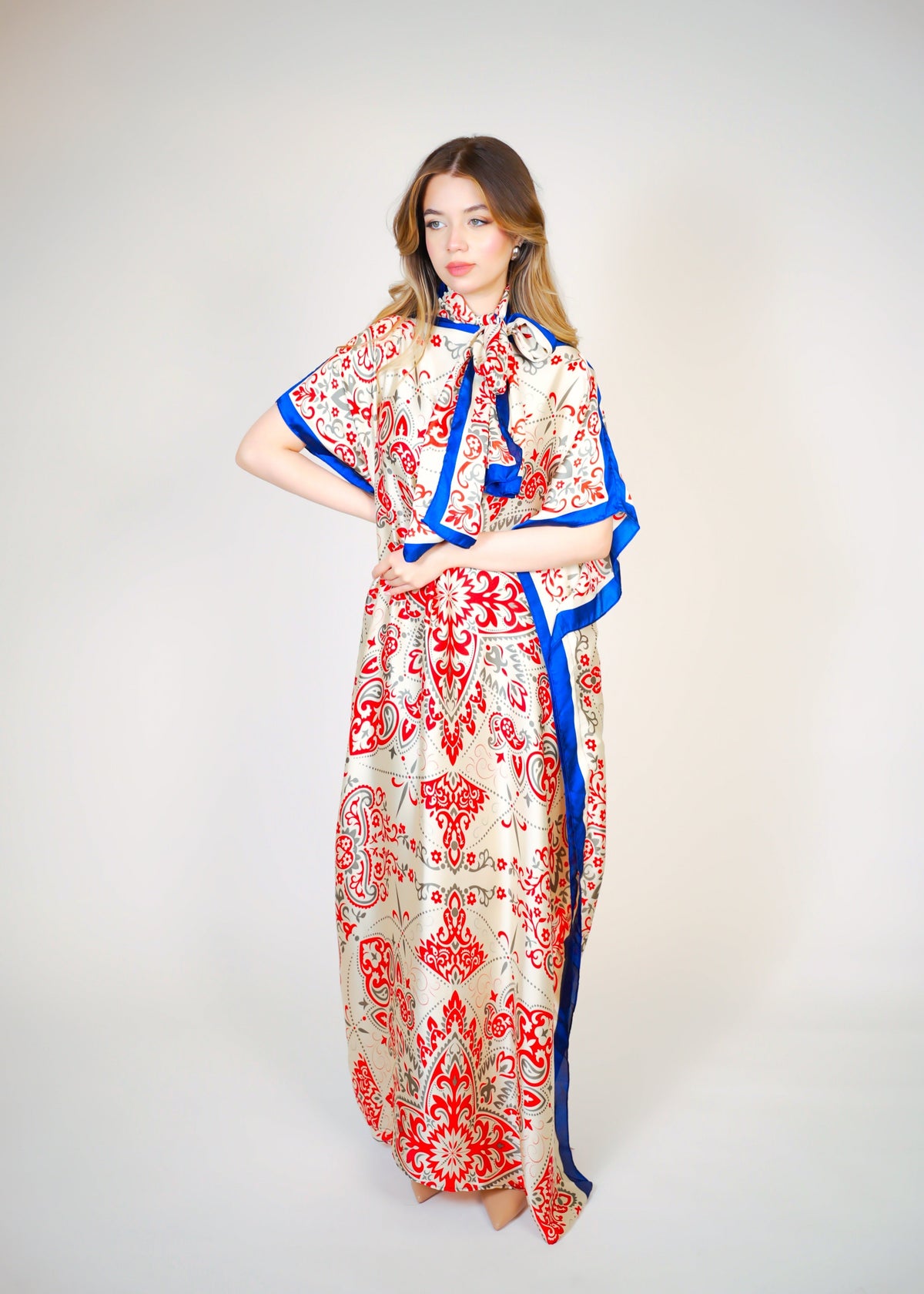 Beach Dress With Scarf  Voile