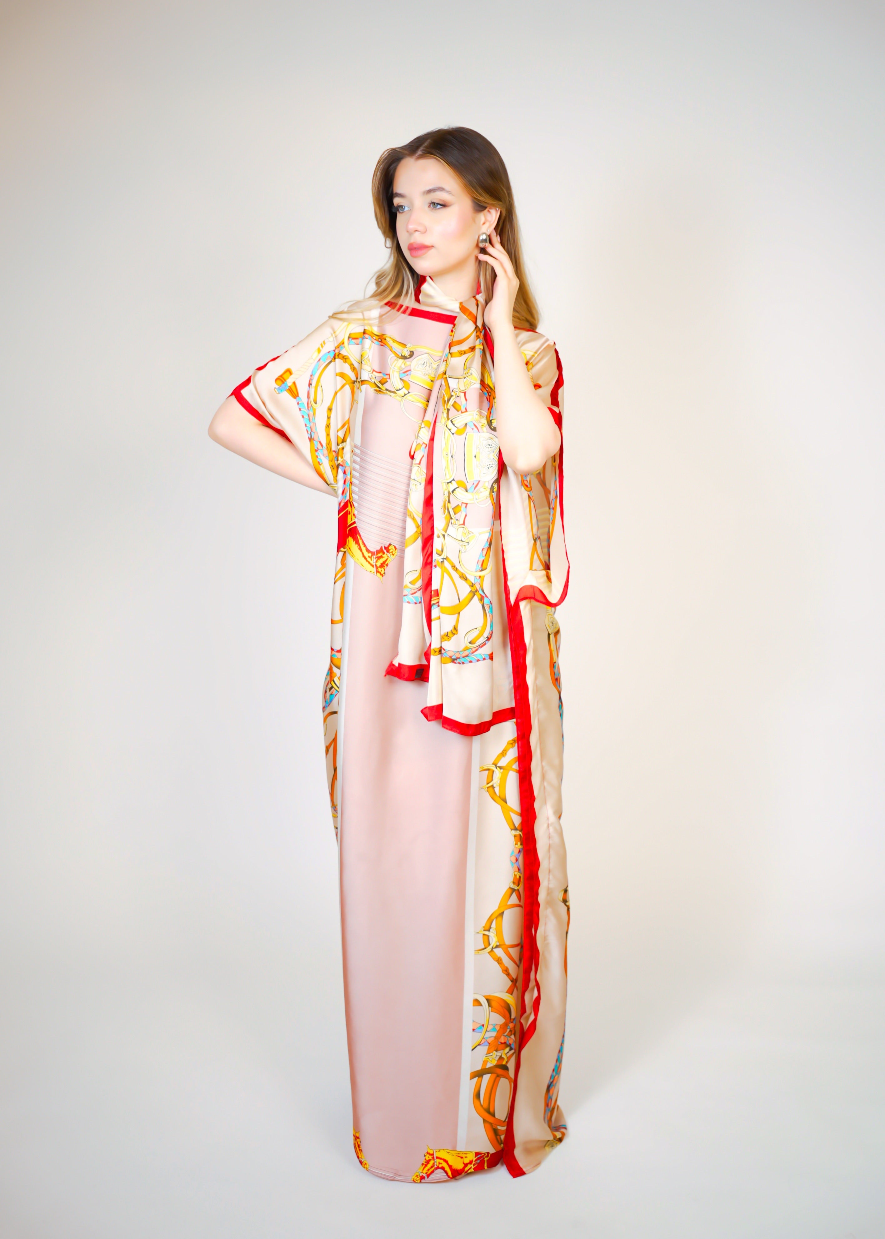 Beach Dress With Scarf  Voile