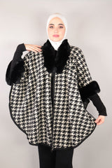 Soft Fur Open Poncho Voile Fashion